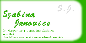 szabina janovics business card